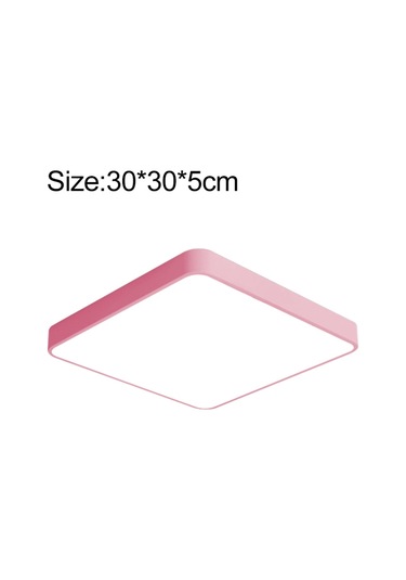 Macaron Kare Tavan Lambası, 3 Renkli Işık For 30cm Diğer Diğer