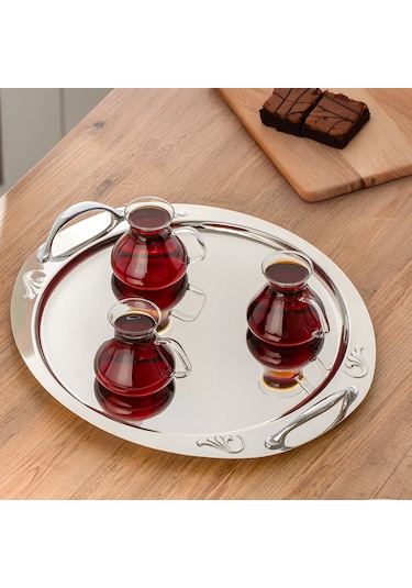 Özkent K-650 Kardelen Çay Ve Kahve Tepsisi Sunum Tepsisi 35x40cm