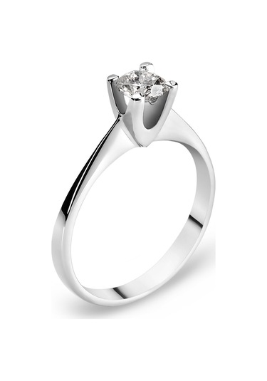 Chavin H Color 0.40 Carat Pırlanta Altın Tektaş Yüzük Bd65H