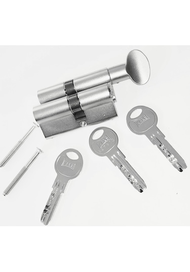 Kale Kilit 264 Ortak Anahtarlı İkili Çelik Kapı Kilit Göbek Barel