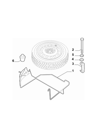 Fiat Scudo Stepne Tutucu Mekanizma Kanca 9609071380