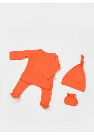 BabyCosy Organik Modal 4 Lü Set Csym26506 Turuncu