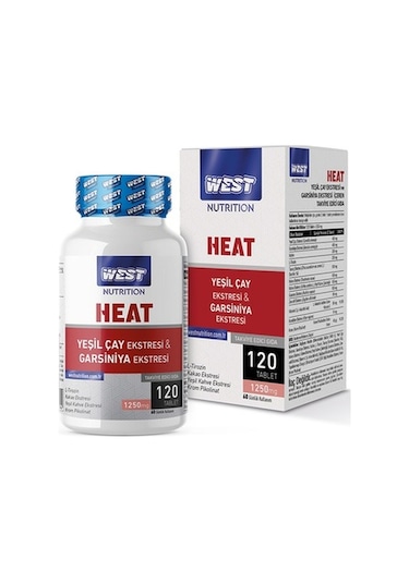 West Nutrition Heat Yeşil Çay Eki - Garsiniya Eki 120Tb + Hed...