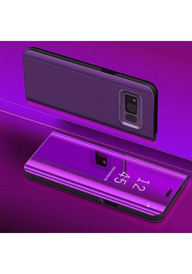 Galaxy S8 Kılıf Zore Clear View Flip Cover-2496