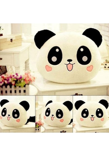 Panda Peluş Yastık 35 35cm Beyaz