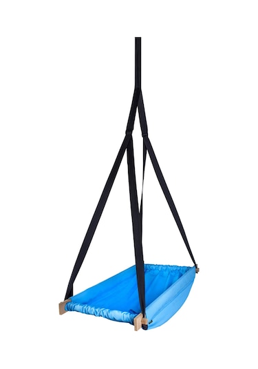 Bundera Flow Mavi Ahşap Yaylı Zıpzıp Hamak Beşik Hoppala