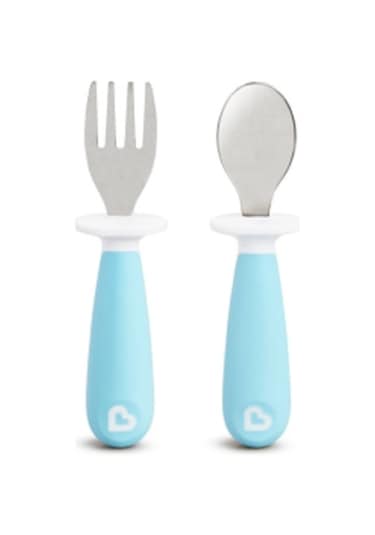 Munchkin Çocuk Çatal & Kaşık Setı,12ay+ 2 Adet, Mavi Açık Mavi