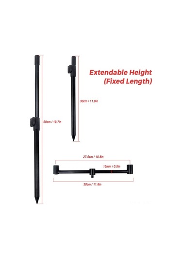 Novahub Alüminyum Alaşım Balıkçılık Bankstick, 30-50cm Uzunluk, 219-251g Ağırlık, Ayarlanabilir, Olta Bankası, Kullanışlı Balıkçılık Ekipmanı
