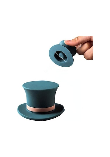 Jms Siyah Yeniden Kullanılabilir Silikon Şarap Tıpa Kapağı Fiş Şapka Şekli Vakum Mühürlü Şişe Durdurma Kapağı Ev Şarap Şişesi Tıpa Bar Araçları Siyah