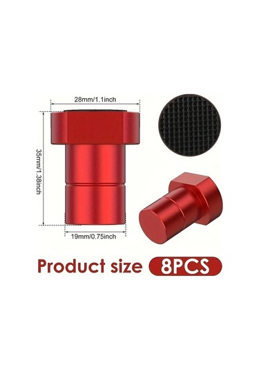 Sunshine011 8'li Çok Amaçlı Ahşap İşleme Mengene Blokları - Kırmızı, 19mm Alüminyum Alaşım