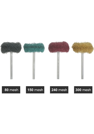 Yifomall 40 Adet T-tipi Mini Zımpara Taşlama Tekerleği - Çok Amaçlı Nylon Fiber Parlatma Başlığı