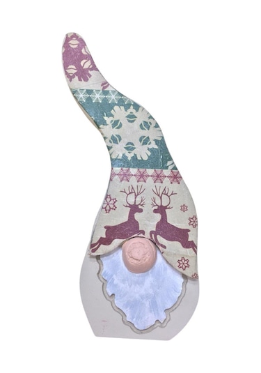 Gnome, Burnuk, Sakallı Kafadar Geyikler Ahşap Dekor