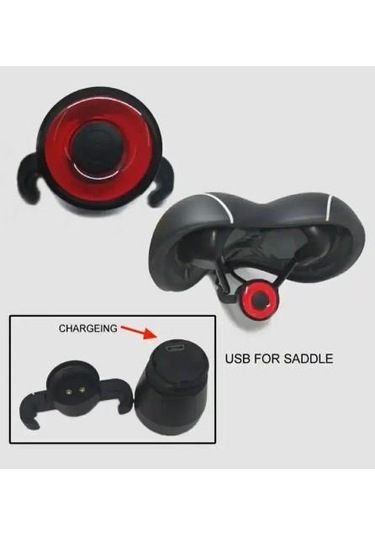 Forte Gt Usb Şarjlı Akıllı Bisiklet Arka Işık Xbyc 6041 Siyah