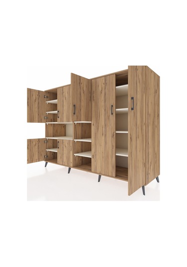 Kronos Dolap 13 Raflı 7 Kapaklı 220x59x163 Çam-çam/aytaşı Çam-çam/aytaşı