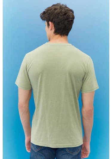 Lee Lightweight Graphic Erkek Yeşil Bisiklet Yaka Tişört L221059308 Yeşil