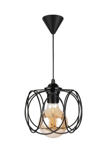 Evo Otantik Siyah Metal Avize Hol Giriş Sarkıt Siyah