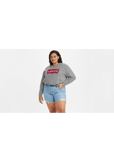Graphic Standard Crewneck Sweatshirt Plus -5299 Gri