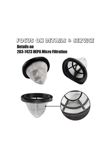 203-7423, 2037423, 38b1 3'ü 1 Arada Dikey Süpürge, Elektrikli Süpürge Yedek Parçası İçin 4'lü Yedek Filtre