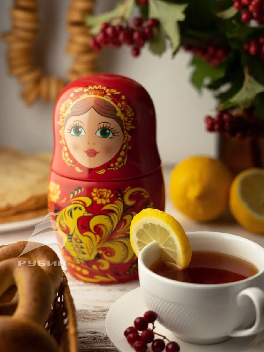 Get&joy Seramik Matruşka Çaydanlık, Kuru Gıda Saklama Kabı 116886945