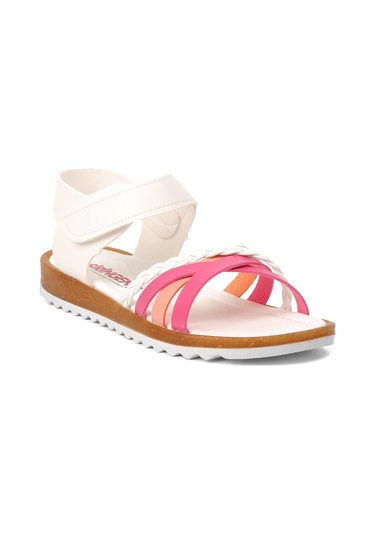 Aspor Beyaz-fuşya-pembe Kız Çocuk Düz Sandalet Çok Renkli