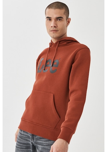 Lee Regular Fit Normal Kesim %100 Pamuk Kapüşonlu Sweatshirt L212021810 Taba