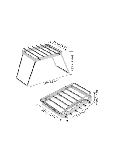 Çok Fonksiyonlu Katlanır Kamp Ateşi Izgara Taşınabilir,y21697 Gümüş