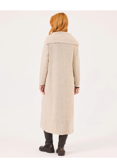 Scl Uzun Kollu Midi Boy Triko Kadın Elbise 10002421711008 Bej