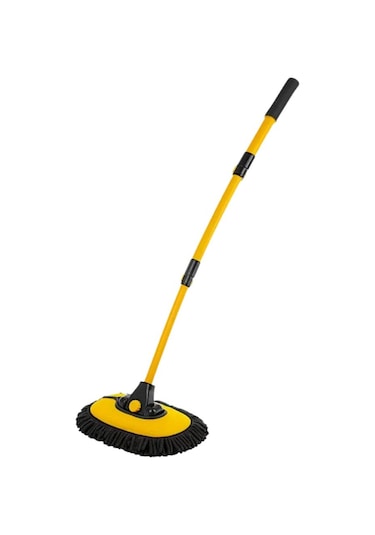 Polham 100cm Uzayabilen Teleskopik Saplı Kuru Islak Araç Temizleme Fırçası, İz Ve Çizik Bırkaz Fırça