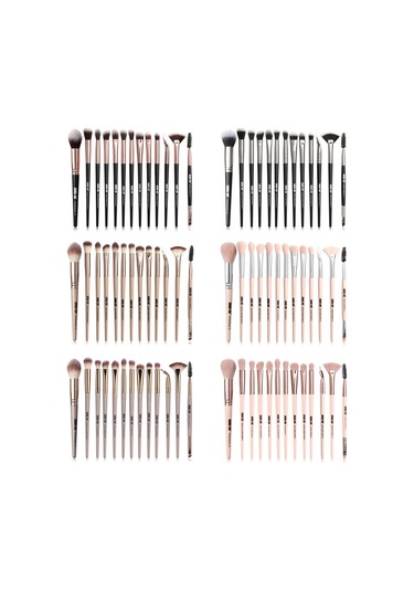 Ruicoo 13'lü Göz Makyaj Fırça Seti - Yumuşak Fiber Saçlı, Taşınabilir Makyaj Aracı - Renk: Ten Rengi Gümüş