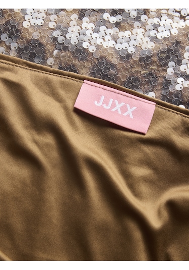 Jack & Jones Kadin Payetli Leopar Desen Etek - Izzy - 12286754 Toasted Coconut