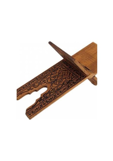 Ahşap Rahle Selçuklu Yakma Desenli Orta 55Cm