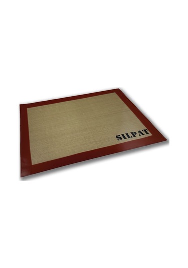 Profesyonel Yanmaz Yapışmaz Yıkanabilir Kırmızı Silikon Pişirme Matı - 30cmx40cm Kırmızı