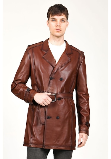 Dericlub E1089 Gerçek Deri Erkek Mont Fındık