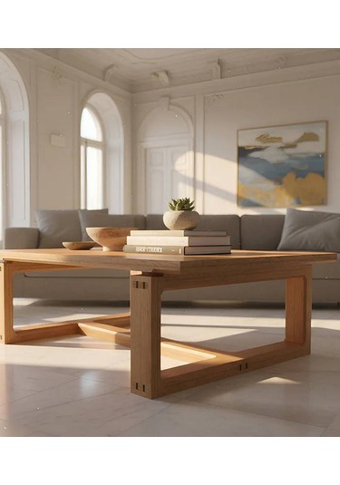 Ginza Orta Sehpa Masif Ağaç 120 X 80 Meşe