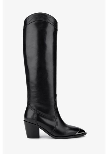 Valmenti Kadın Hakiki Deri Siyah Deri Casual Çizme 1046 21389 Bn Czm Sk24-25 Sıyah Dr Siyah Deri