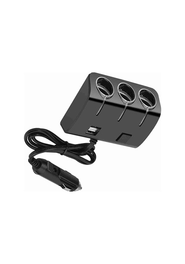 Moveevo Araç Çıgarette Aleti Bölücü 3lü, 2 Usb Portlu Hızlı Şarj, 120w Maksimum Güç, Usb Anahtarı Ve Led Göstergeli, Tüm Araçlar İçin