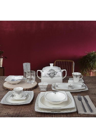 Güral Porselen Caroline 62 Parça 5953 Yemek Takımı