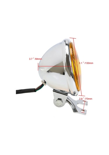 Padalink 35w 12v Evrensel Metal Motosiklet Farı - Süper Parlak, Titreşime Dayanıklı, Kolay Montaj