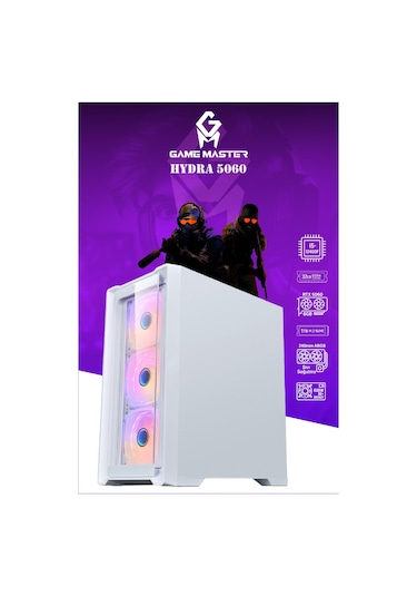 Game Master Hydra 5060 i5-12400F 32 GB 1 TB RTX5060 Free Dos Masaüstü Oyuncu Bilgisayarı