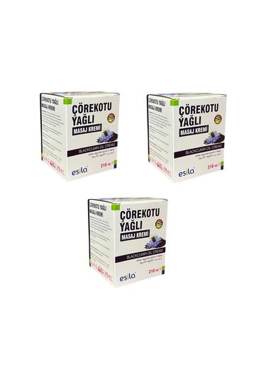 Çörekotu Yağı Masaj Kremi 210 Ml, Esila