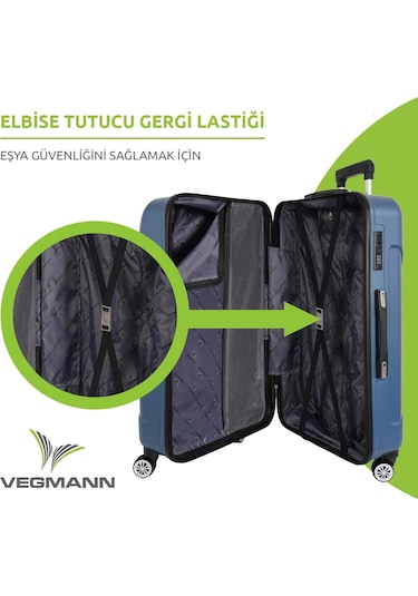 Vegmann Vela Mavi 2'li Valiz Seti Orta Boy ,kabin Boy Çok Renkli