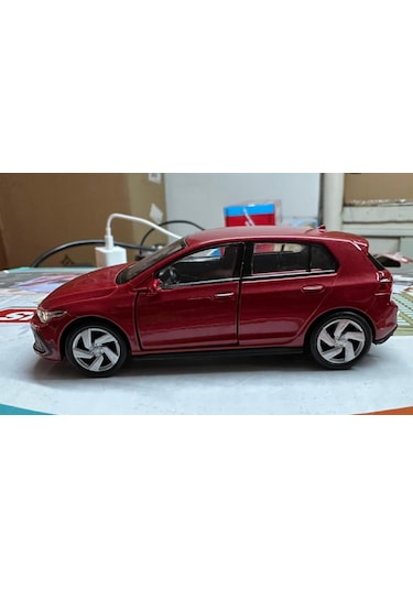 Oyuncak Metal Model Araba 1/36 Çek Bırak Vw Golf 8 Gtı Kırmızı