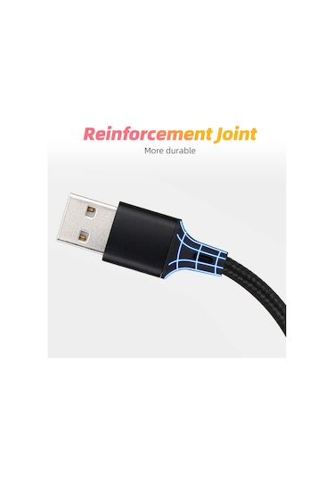 Ankndo 3 In 1 Usb Kablosu Kısa Mikro Usb Tip C Kablo İphone Uyumlu 13 12 11 Samsung Uyumlu Xiaomi Cep Telefonu Şarj Aleti Kablosu Mini Tel