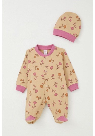 Breeze Kız Bebek Patikli Tulum Çiçek Desenli 0-6 Ay, Açık Kahverengi Açık Kahverengi Breeze Kız Bebek Patikli Tulum Çiçek Desenli 0-6 Ay, Açık Kahverengi Açık Kahverengi