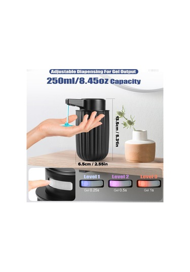 Xiaaokeji Mutfak İçin Otomatik Sabunluk Sıvısı: 9 Oz Siyah