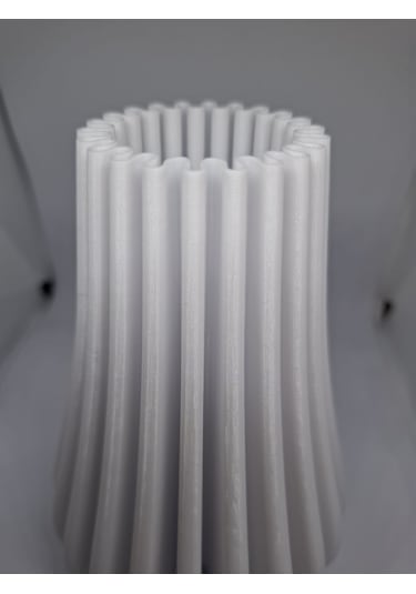 Spiral Vazo - 15 Cm Beyaz
