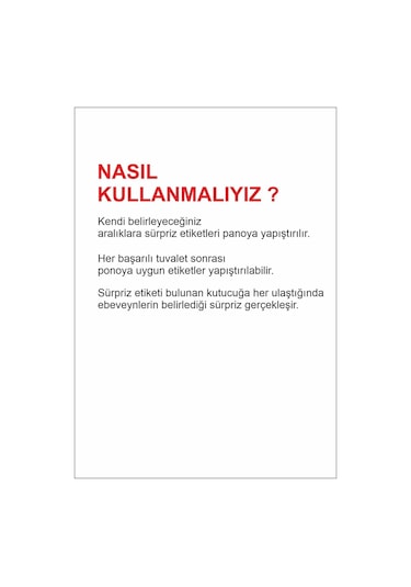 Eğlenceli Ve Eğitici Tuvalet Eğitimi Sticker Panosu 29x42cm Pcv K