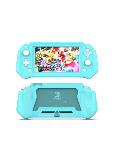 Samdoo Nintendo Switch Lite Tam Kapak Korumalı Kılıf - Tpu Malzeme Oyun Konsolu Koruyucu Kılıf Mavi-yesil