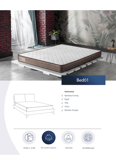 Bedpark BED01 Ortopedik Organic Bamboo Visco Yatak