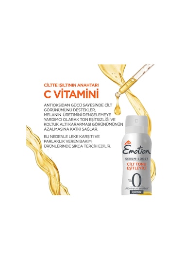 Serum Boost Cilt Tonu Eşitleyici Kadın Sprey Deodorant Alüminyum&alkol İçermez 150 Ml